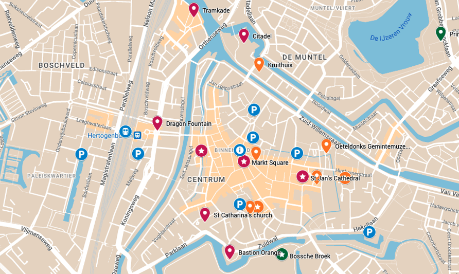 preview of the digital map